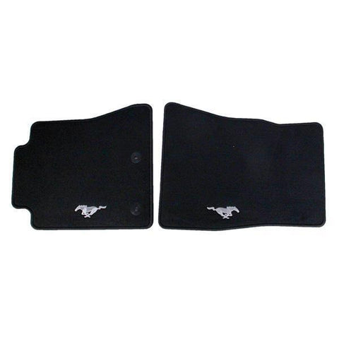 Ford OEM Black All Weather Front Floor Mats w/ Pony Logo | 2015-2019 Ford Mustang (FR3Z-6313086-AA)