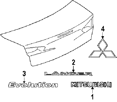 Mitsubishi Evo X OEM Emblems – MAPerformance