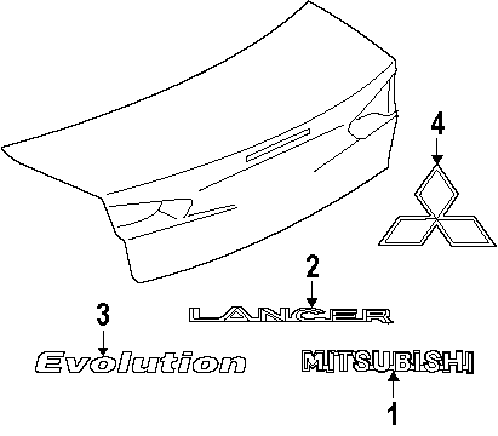 Mitsubishi Evo X OEM Emblems – MAPerformance
