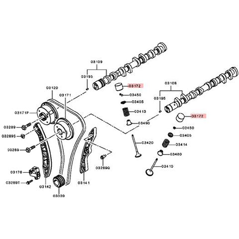 Mitsubishi OEM 3.390mm Tappet Valve | 2008-2015 Mitsubishi Evo X (1032A127)