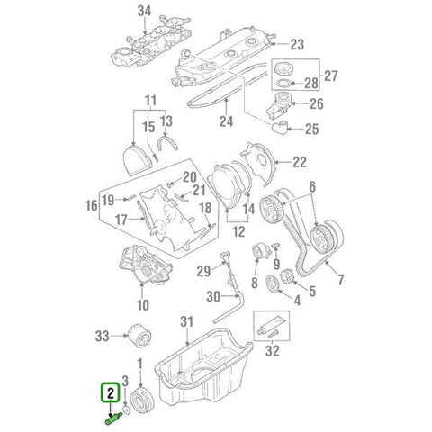 Mitsubishi OEM Crank Pulley Center Bolt | Mitsubishi 4G63 (1101A022)