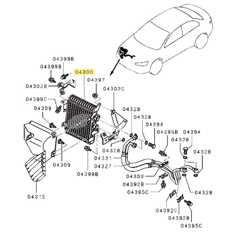 Mitsubishi OEM Engine Oil Cooler | 2008-2015 Mitsubishi Evo X (1240A056)