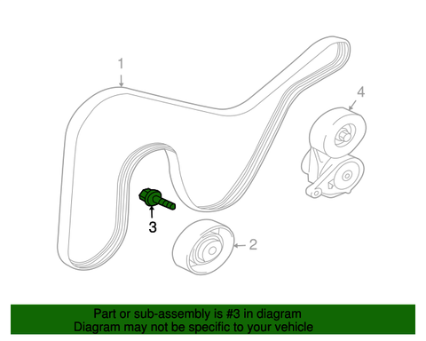 Mitsubishi OEM Idler Pulley Bolt | 2009-2012 Mitsubishi Eclipse (1345A033)