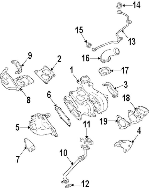 OEM Mitsubishi Turbo Air Inlet Fitting  | 2008-2015 Mitsubishi Evo X (542A042)