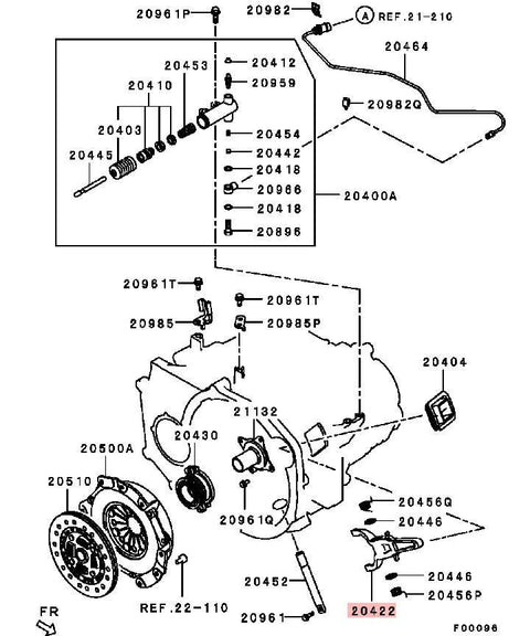 Mitsubishi OEM Clutch Release Fork | 2008-2015 Mitsubishi Lancer Evolution X (2318A008)