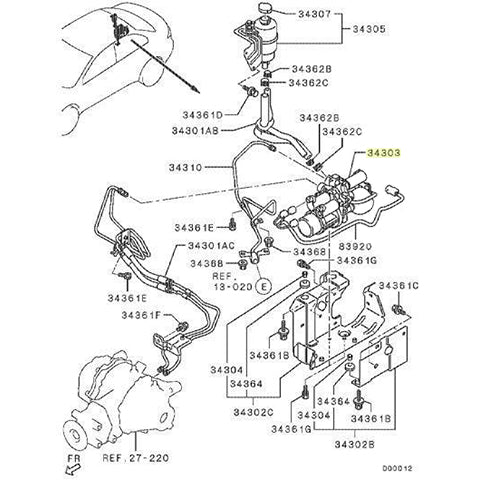 Mitsubishi OEM AYC / ACD Differential Pump | 2008-2015 Mitsubishi Evo X 2008-2015 (3520A071)