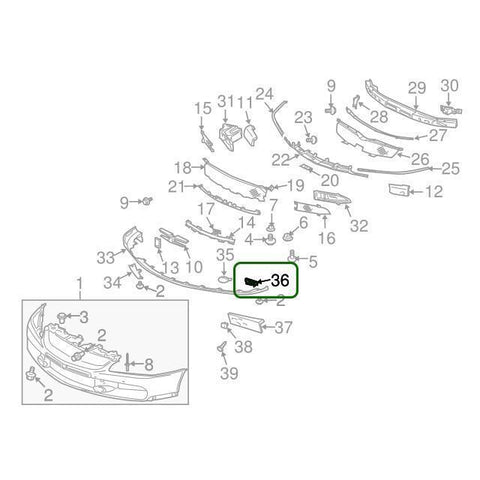 Mitsubishi OEM Front Bumper Cap (LH) | 2006 Mitsubishi Evo 9 (6400A391)