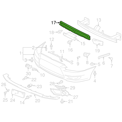 Mitsubishi Duct Cover | 2008-2015 Mitsubishi Evo X (6400B663)