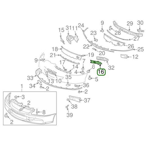 Mitsubishi OEM Front Bumper Grille Outer Mesh (LH) | 2006 Mitsubishi Evo 9 (6402A023)