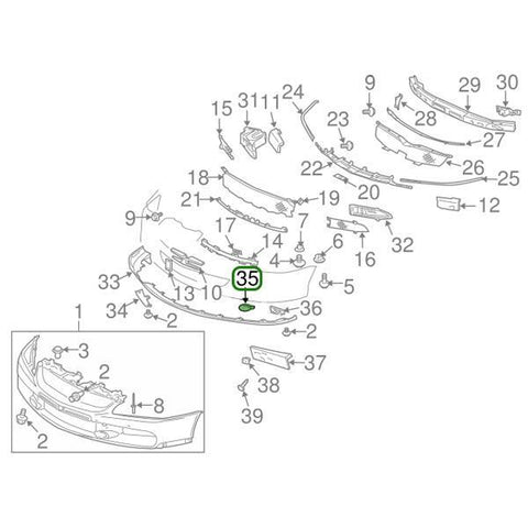 Mitsubishi OEM Front Bumper Hole Mesh | 2006 Mitsubishi Evo 9 (6402A032)