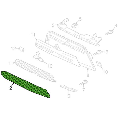 Mitsubishi Lower Grille | 2008-2015 Mitsubishi Evo X (6402A110)