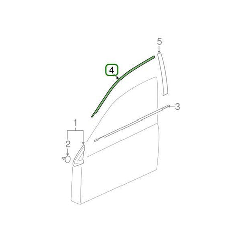 Mitsubishi OEM Front Door Upper Tape (RH) | 2003-2006 Mitsubishi Evo 8/9 (7410A028XA)