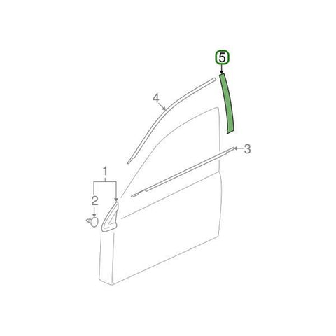 Mitsubishi OEM Front Door Center Tape (LH) | 2003-2006 Mitsubishi Evo 8/9 (7410A029XA)