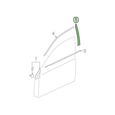 Mitsubishi OEM Front Door Center Tape (RH) | 2003-2006 Mitsubishi Evo 8/9 (7410A030XA)