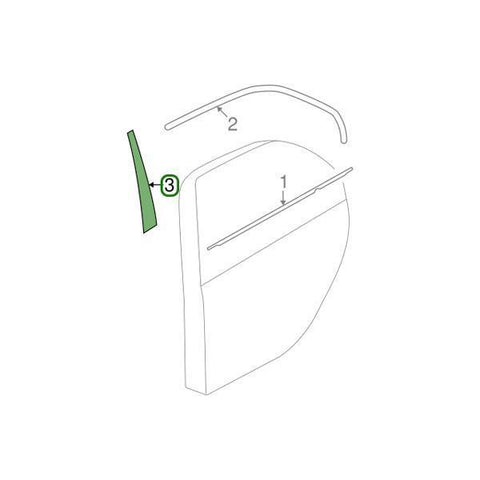 Mitsubishi OEM Rear Door Center Tape (LH) | 2003-2006 Mitsubishi Evo 8/9 (7410A031XA)