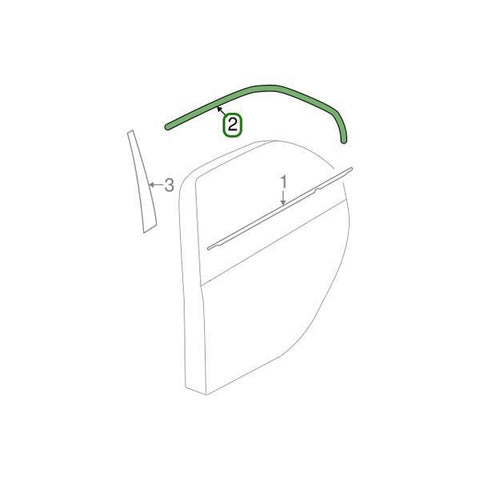 Mitsubishi OEM Rear Door Upper Tape (RH) | 2003-2006 Mitsubishi Evo 8/9 (7410A034XA)