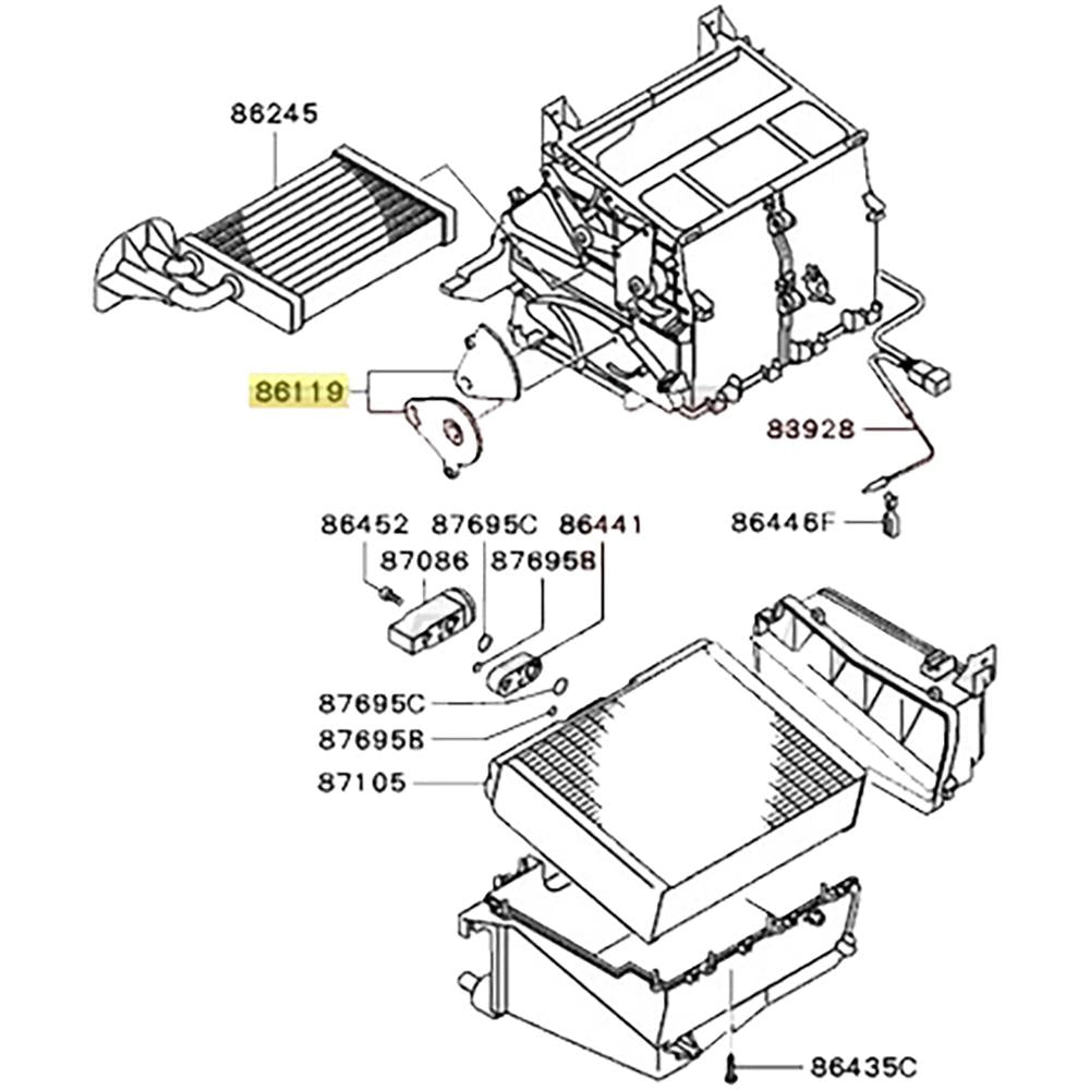 三菱100V GENUINE 2003 - 2007 Mitsubishi LANCER EVO Heater Air Controller
