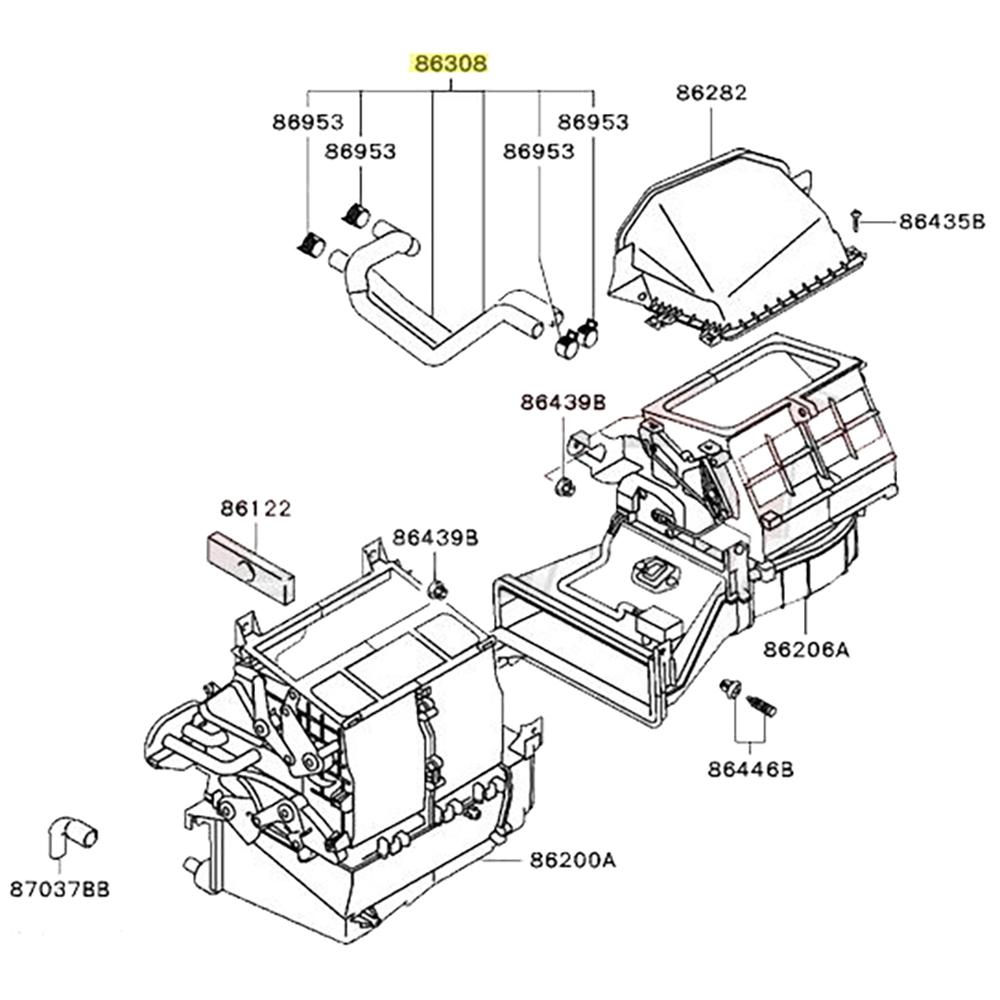 Mitsubishi OEM Heater Hose Kit | 2003-2005 Mitsubishi Evo 8