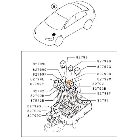 Mitsubishi OEM Fuel Pump Relay | 2008-2015 Mitsubishi Lancer Evolution X (8627A049)