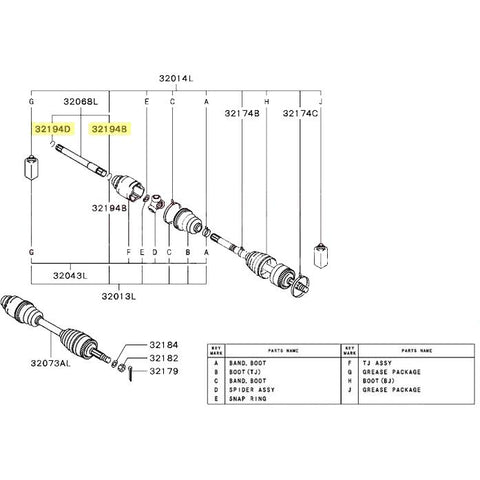 Mitsubishi OEM Axle Clip | 1996-2006 Mitsubishi Evo 4-9 (MB160387)