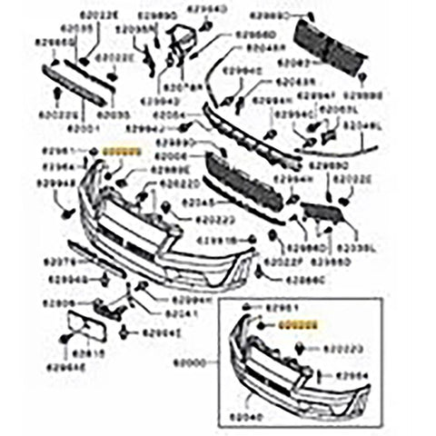 Mitsubishi OEM Splash Shield Clip | 2008-2015 Mitsubishi Evo X (MB253964)