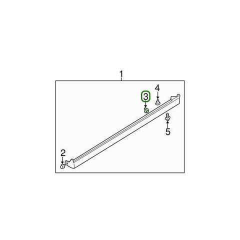Mitsubishi OEM 63976B Side Skirt Clip | 2001-2006 Mitsubishi Evo 7/8/9 (MB344789)