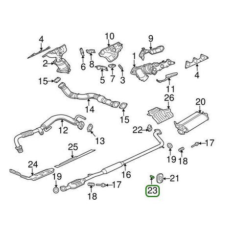 Mitsubishi OEM Downpipe Exhaust Hanger (A) Collar | 2003-2006 Mitsubishi Evo 8/9  (MB514690)