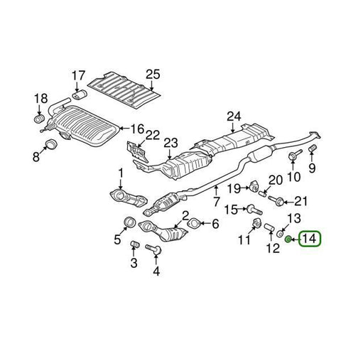 Mitsubishi OEM Downpipe Exhaust Hanger (A) Seat | 2003-2006 Mitsubishi Evo 8/9  (MB651931)