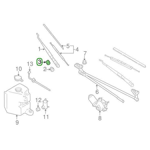 Mitsubishi OEM Wiper Arm Cap | 2003-2006 Mitsubishi Evo 8/9 (MB881494)