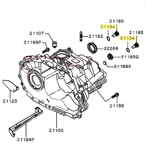 Mitsubishi OEM Transmission Drain Plug Washer | 2008-2015 Mitsubishi Evo X (MD000312)