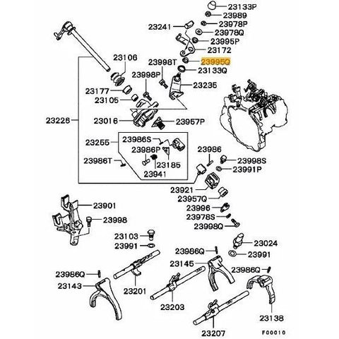 Mitsubishi OEM Gearshift Selector Bushing | 1996-2015 Mitsubishi Evo 4-X (MD748350)