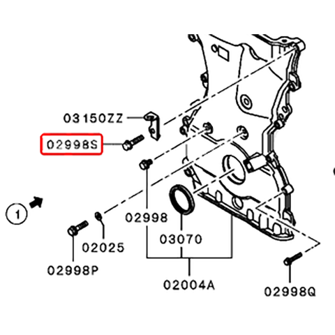 Mitsubishi Timing Cover Bolts (MF140228)