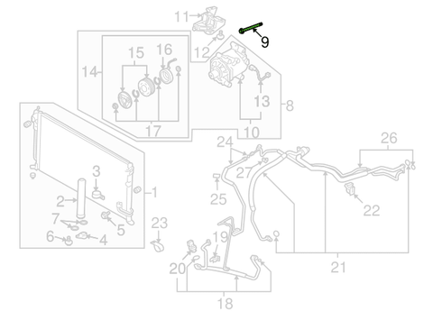Mitsubishi OEM Pulley Mount Bolt | Multiple Fitments (MF140239)