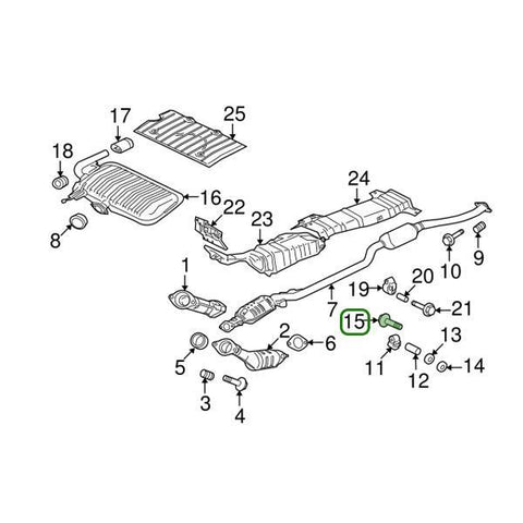 Mitsubishi OEM Downpipe Exhaust Hanger (A) Bolt | 2003-2006 Mitsubishi Evo 8/9  (MF243660)