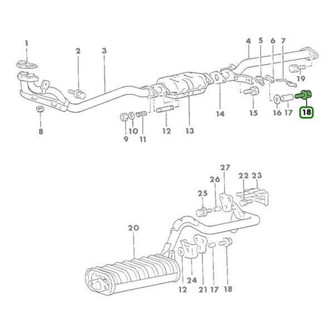 Mitsubishi OEM Exhaust Hanger (D) Bolt | 2003-2006 Mitsubishi Evo 8/9 (MF243661)