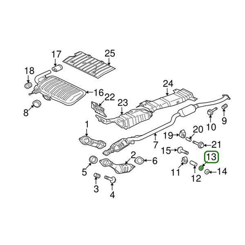 Mitsubishi OEM Downpipe Exhaust Hanger (A) Washer | 2003-2006 Mitsubishi Evo 8/9  (MF450154)