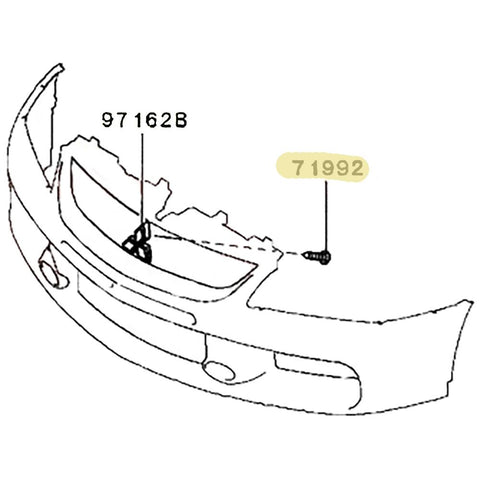 Mitsubishi OEM Front Bumper Diamond Emblem Screw | 2006 Mitsubishi Evo 9 (MF453031)