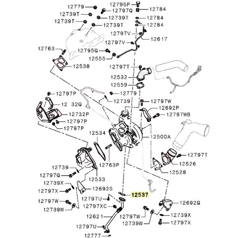 Mitsubishi OEM Turbo Oil Return Line Gasket | Multiple Mitsubishi Fitments (MN156738)