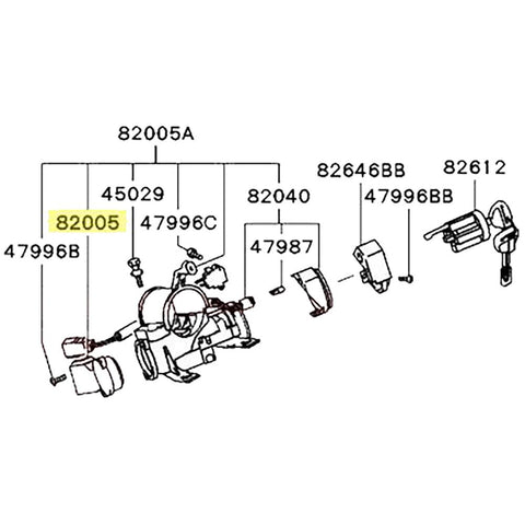 Mitsubishi OEM Ignition Starter Switch | 2001-2015 Mitsubishi Evo 7-X (MN113754)