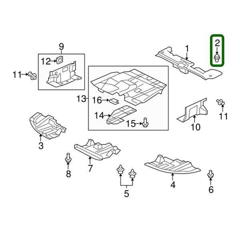 Mitsubishi OEM 8.8mm Splash Shield Clip | 2008-2015 Mitsubishi Evo X (MR200300)
