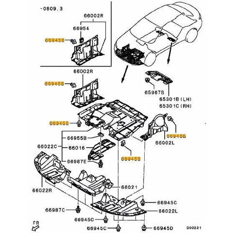 Mitsubishi OEM 7.9mm Splash Shield Clip | 2008-2015 Mitsubishi Evo X (MR328954)