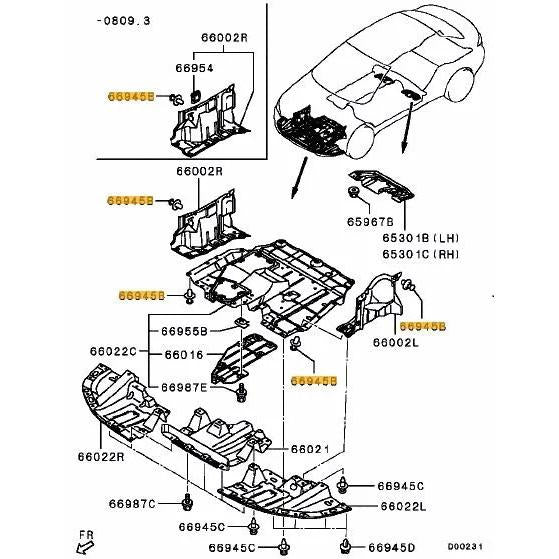 Mitsubishi OEM 7.9mm Splash Shield Clip | 2008-2015 Mitsubishi Evo