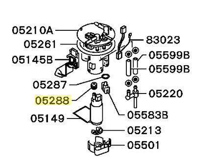 OEM Mitsubishi Fuel Pump Grommet | 2003-2007 Mitsubishi Lancer Evolution VIII IX (MR431121)