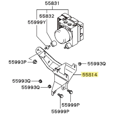 Mitsubishi ABS Modulator Bracket | 2003-2006 Mitsubishi Evo (MR475119)