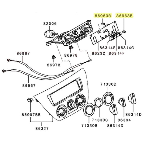 Mitsubishi OEM HVAC Heater Control Light Bulb | 2003-2006 Mitsubishi Evo 8/9 (MR568787)