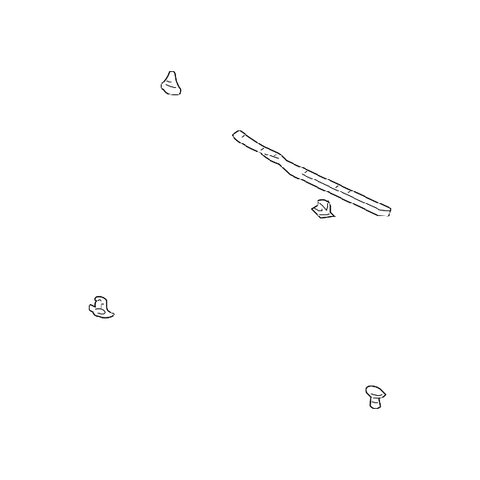 Mitsubishi OEM 61533R Hood Weatherstrip | 2003-2006 Mitsubishi Evo 8/9 (MR573672)