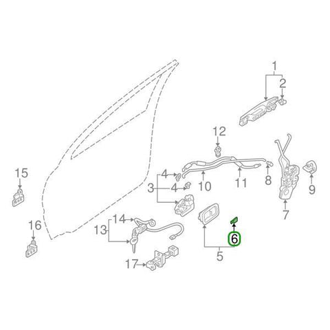 Mitsubishi OEM Door Handle Cover Caps (LH) | 2001-2006 Mitsubishi Evo 7/8/9 (MR655775)