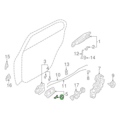 Mitsubishi OEM Door Handle Cover Caps (RH) | 2001-2006 Mitsubishi Evo 7/8/9 (MR655776)