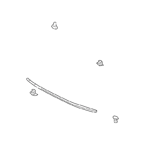 Mitsubishi OEM 61526 Hood Weatherstrip | 2003-2006 Mitsubishi Evo 8/9 (MR970725)