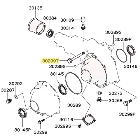 Mitsubishi OEM Transfer Case Bolt | 2001-2006 Mitsubishi Evo 7/8/9 (MS101368)